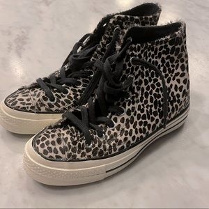 Converse Leopard Print High-Top Sneakers